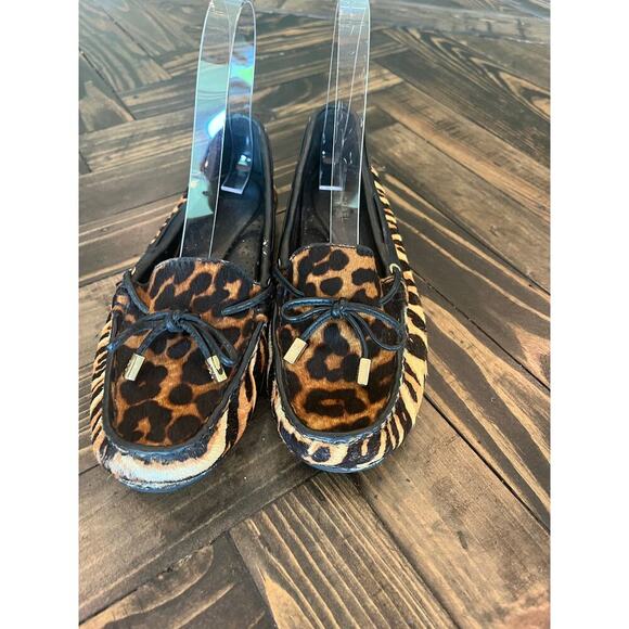 MICHAEL Michael Kors Shoes - Michael Kors Animal Print Textured Loafer Women 6 Mobwife Old money Resort Club